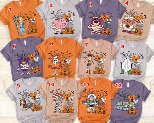 Discover Disney Toy Story Family Halloween Shirt, Buzz Woody Jessie Halloween Shirt, Spooky Season Shirt, Trick Or Treat Shirt, Halloween Party Shirt