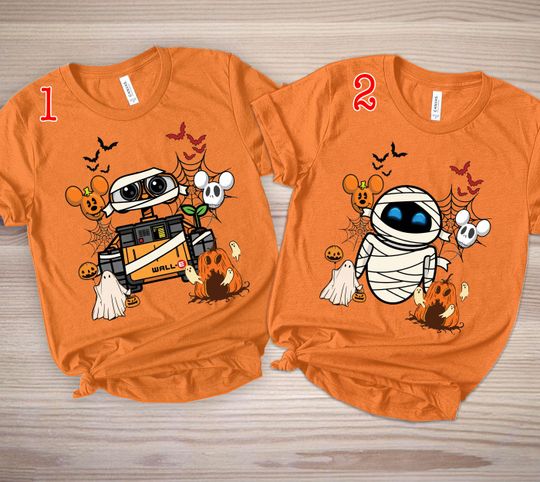Discover Disney Halloween Shirt, Wall E Eve Shirts, Disney Mummy Shirt, Wall E Couple Shirts, Halloween Couple Shirt, Matching Halloween Shirt