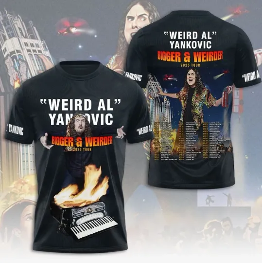 Discover "Weird Al" Yankovic Bigger & Weirder 2025 Tour 3D T-Shirt