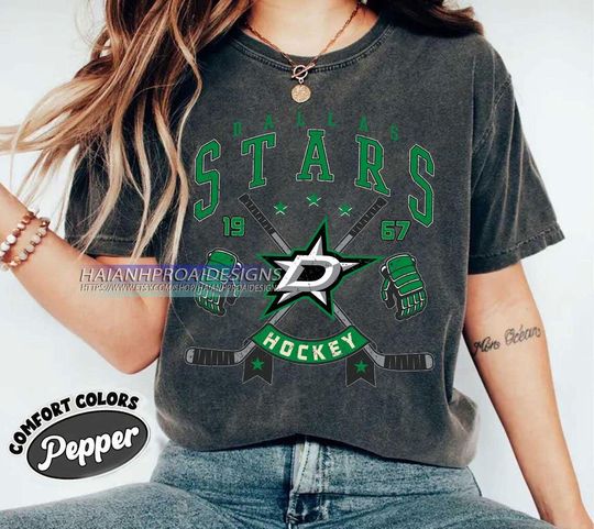 Dallas Stars Hockey T-shirt, Shirt for Sports Fans, Sports Tee, Stars Team Shirt, Hockey Fan