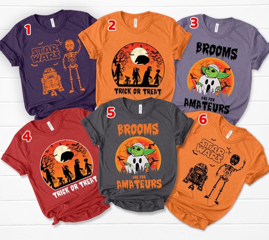 Discover Halloween Star Wars Shirt, Disney Halloween Matching Shirts, Disney Shirt, Star Wars Baby Yoda Halloween Party Shirt