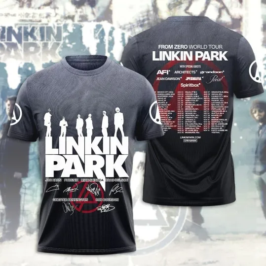 Discover Linkin Park From ZERO World Tour 2025 3D T-Shirt