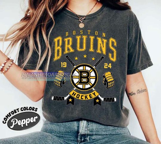 Boston Bruins Hockey T-shirt, Shirt for Sports Fans, Sports Tee, Bruins Team Shirt, Hockey Fan