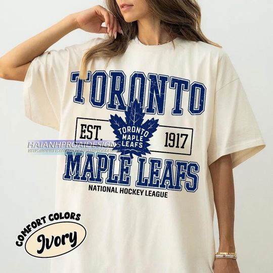 Discover Comfort Colors Toronto Maple Leafs Hockey T-shirt, Custom Vintage Graphic Tee, Toronto Maple Hockey Gift For Fan