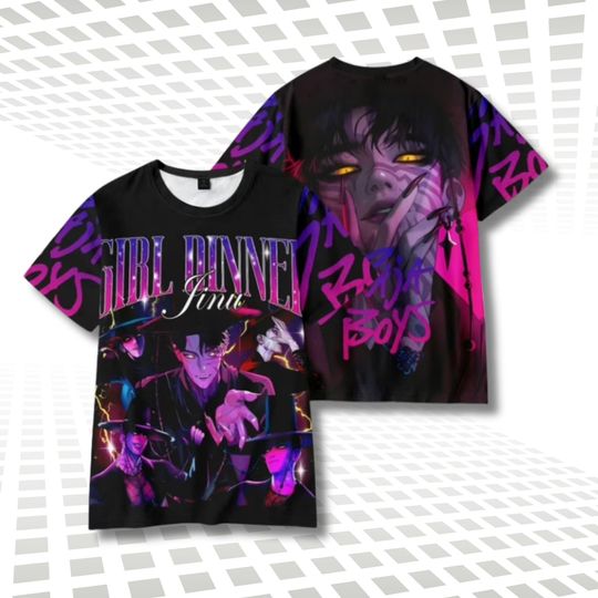 Discover K-Pop Inspired Demon Hunters Anime Graphic T-Shirt  3D Print Harajuku Streetwear Top for Fans of Music Cosplay and Aesthetic Fashion