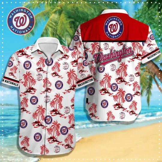 Discover Washington Nationals Summer Vibes Hawaiian Shirt Unisex S-5XL