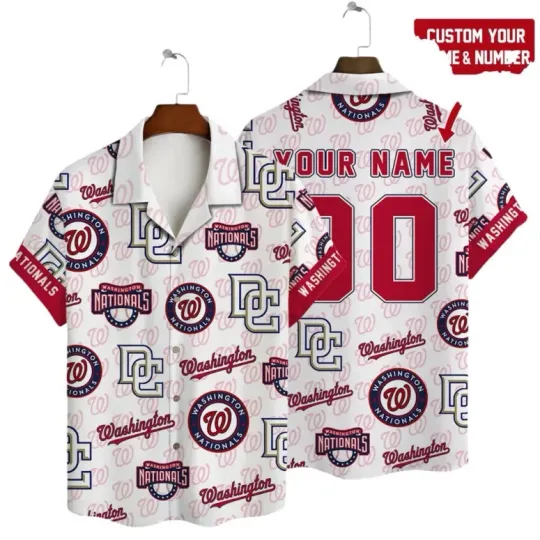 Discover Personalized Washington Nationals Tropic Heat Hawaiian Shirt Summer Aloha S-5XL