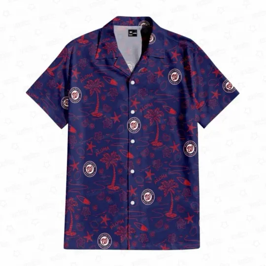 Discover Washington Nationals Aloha Paradise Hawaiian Shirt Unisex S-5XL