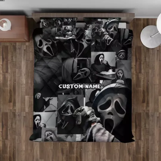 Personalized Love Ghostface Horror Scream No You Hang Up 3D Quilt Bedding Set