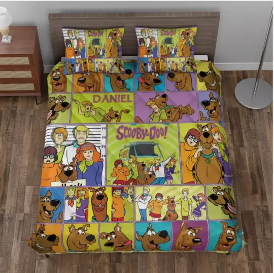 Personalized Never Too Old For Scooby Doo Cartoon Characters3D Quilt Bedding Set