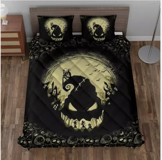 Discover Nightmare Before Christmas Oogie Boogie Spooky Night 3D Quilt Bedding Set