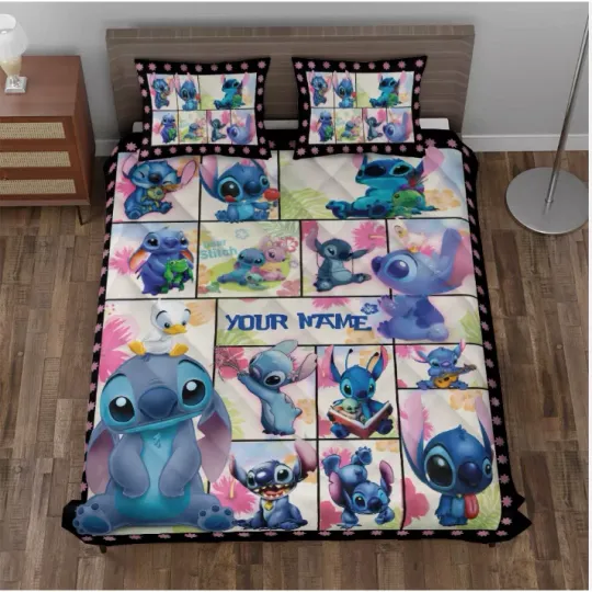 Discover Personalized Stitch Never Too Old For Stitch Emotions 3D Quilt Bedding Set
