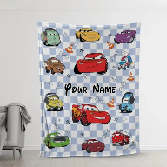 Discover Personalized Disney Cars McQueen Tow Mater Characters Fleece Blanket