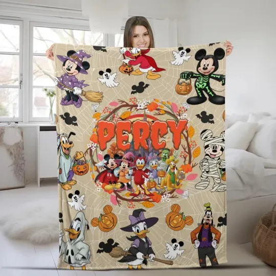 Discover Disney Mickey And Friends Halloween Not So Scary 25 Customize Fleece Blanket
