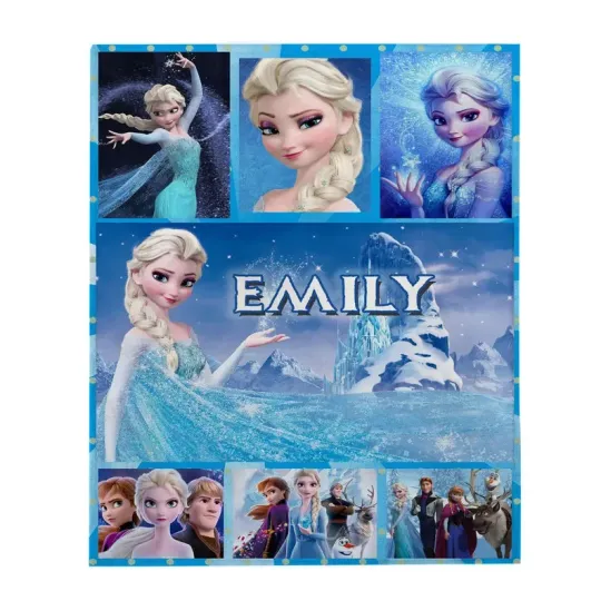 Discover Disney Frozen Elsa Queen & Friends Customize Fleece Blanket