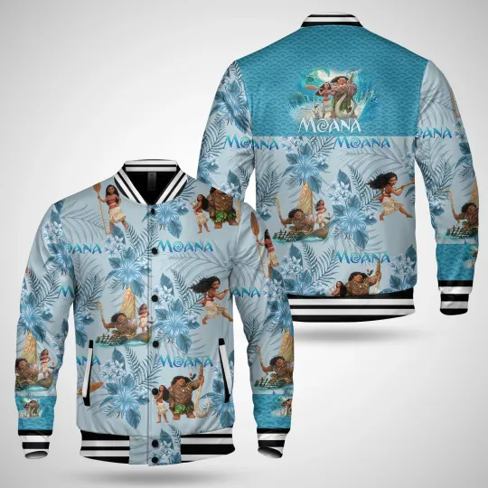 Discover Moana And Maui The Ocean Is Calling Tropical Floral Summer Vibes Jacket