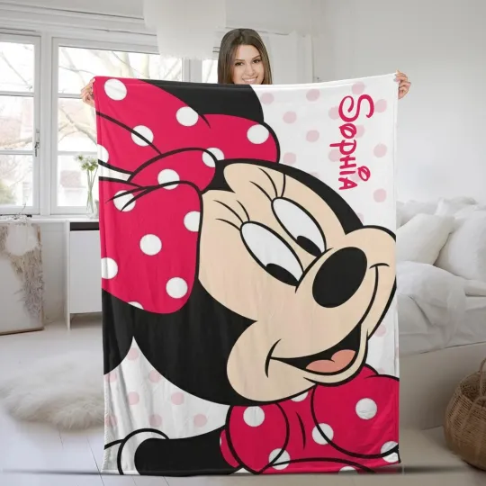 Discover Minnie Mouse Disney Personalized Fleece Blanket