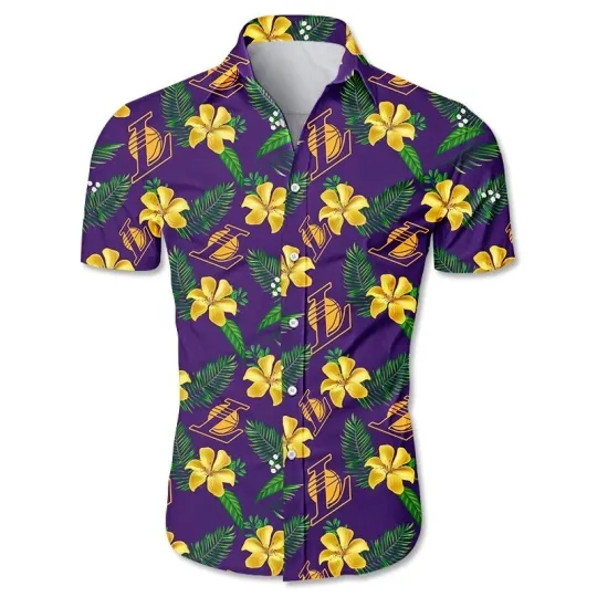 Discover LA Lakerss Basketball Team Hawaiian Shirt Button Down Unisex Adults, Gift for Fan