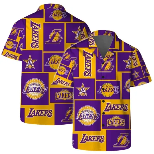 LA Lakerss Basketball Team Casual Shirt Button Down Unisex Adults, Gift for Fan