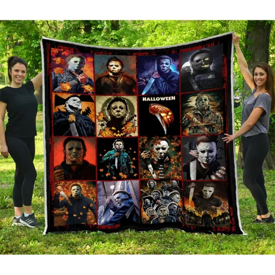 Michael Myers Quilts, Horror Movies Quilt Blanket Halloween Gifts