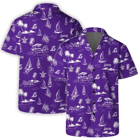 Discover LA Lakerss Basketball Team Hawaiian Shirt Button Down Unisex Adults, Gift for Fan