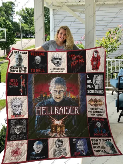 Hellraiser 1987 Quilts, Horror Movie Quilt Blanket, Halloween Movies Lover Gifts