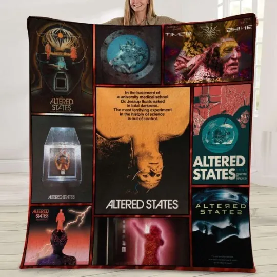 Altered States Quilts, 90S Scary Movie Halloween Horror Movie Quilt Blanket
