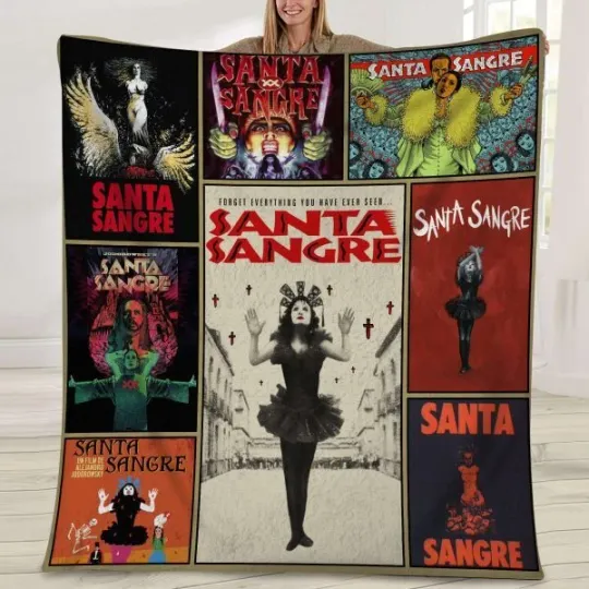 Santa Sangre 90S Scary Movie Quilts, Horror Movie Quilt Blanket Halloween