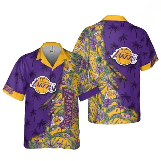Discover LA Lakerss Basketball Team Hawaiian Shirt Button Down Unisex Adults, Gift for Fan