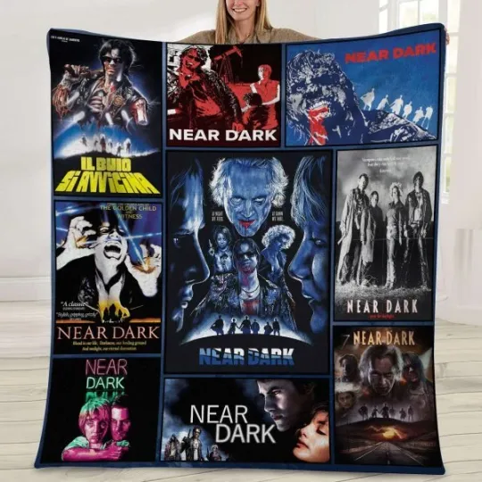 Near Dark Quilts, Near Dark Scary Movie Halloween Horror Movie Quilt Blanket