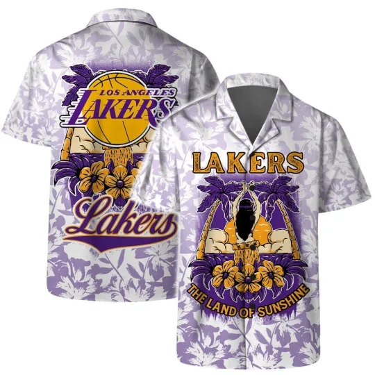Discover LA Lakerss Basketball Team Hawaiian Shirt Button Down Unisex Adults, Gift for Fan