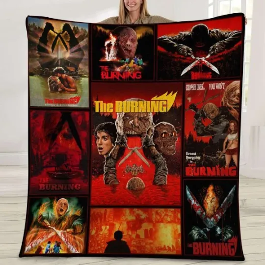 The Burning Horror Movie Quilts, Halloween Quilt Blanket
