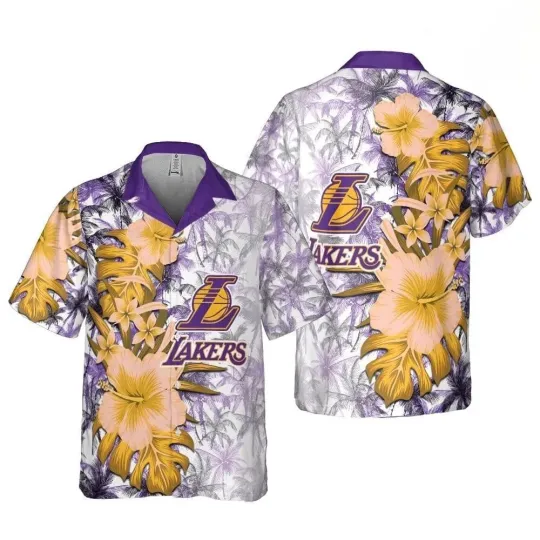 Discover LA Lakerss Basketball Team Hawaiian Shirt Button Down Unisex Adults, Gift for Fan