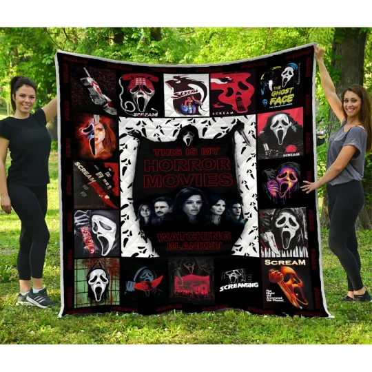 Scream Quilts, Ghostface Quilt Blanket This is My Horror Movie Watching Blanket