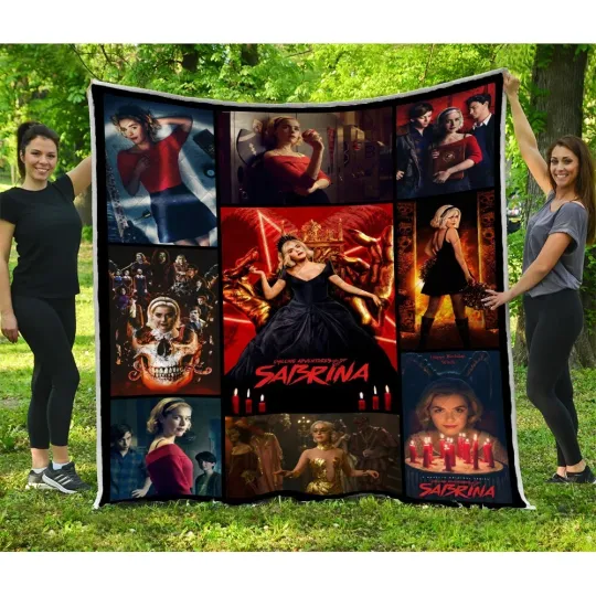 Chilling Adventures of Sabrina Quilts, Halloween Horror Movie Quilt Blanket