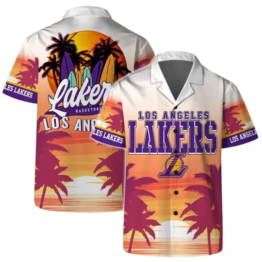 Discover LA Lakerss Basketball Team Hawaiian Shirt Button Down Unisex Adults, Gift for Fan