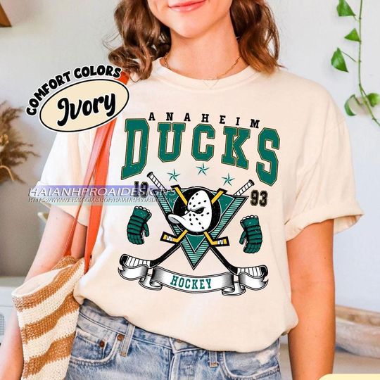 Vintage Anaheim Ducks Shirt | Comfort Colors Hockey Tee | Retro Hockey Fan Shirt for Game Day