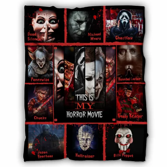 Discover This is My Horror Movies Watching Blanket, Horror Characters Fleece