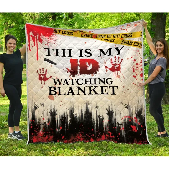 Discover This Is My ID Quilts, Crime Scene Quilts Blanket All Season Super Soft Cozy