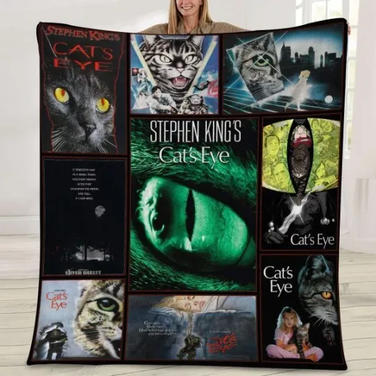 Cat’S Eye Scary Movie Blankets, Stephen King Horror Movie Fleece, Sherpa Blanket