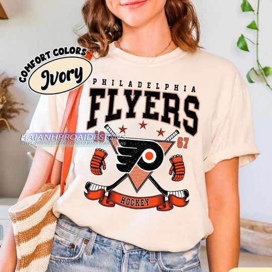 Discover Vintage Philadelphia Flyers Shirt, Hockey Tee, Retro Hockey Fan Shirt for Game Day