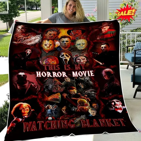 This Is My Horror Movie Watching Halloween Blanket 2025