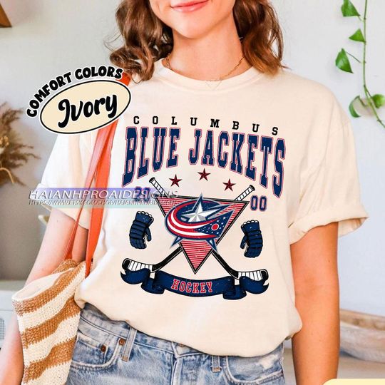 Discover Vintage Columbus Blue Jackets Shirt, Hockey Tee, Retro Hockey Fan Shirt for Game Day
