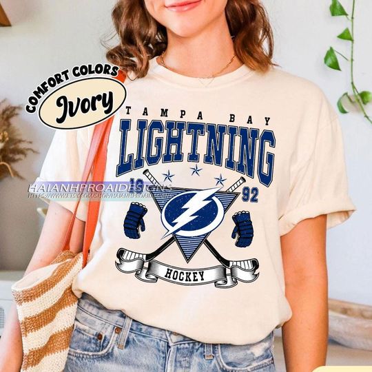 Discover Vintage Tampa Bay Lightning Shirt, Hockey Tee, Retro Hockey Fan Shirt for Game Day