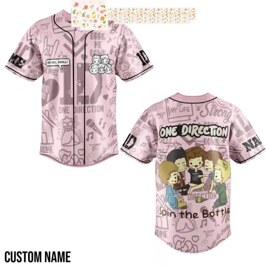 One Direction Spin The Bottle Personalized Baseball Jersey