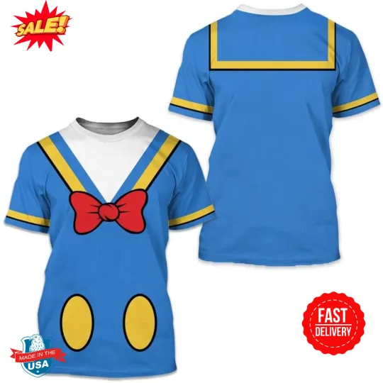 Discover Duck Disney 3D Costume Shirt, Halloween Cosplay Shirt