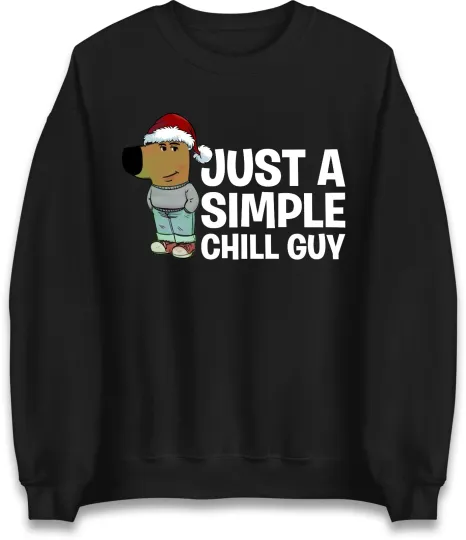 Discover Simple Chill Guy Christmas Jumper Unisex Sweatshirt