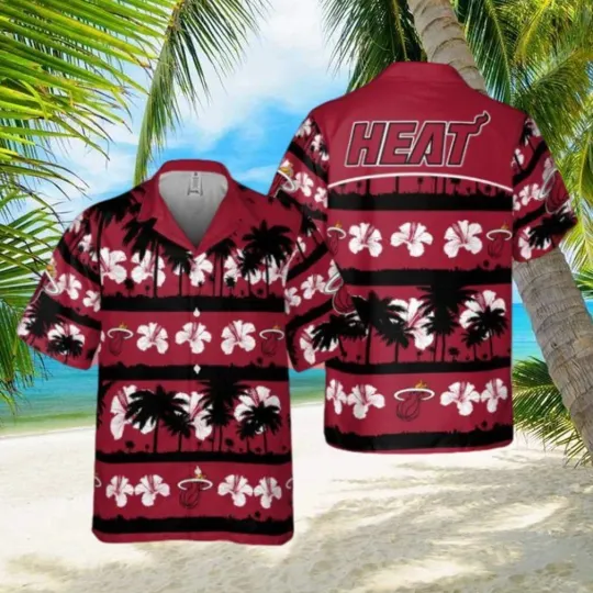Discover Miami Basketball Team Heatt Hawaiian Shirt Button Down Unisex Adult, Gift for Fan