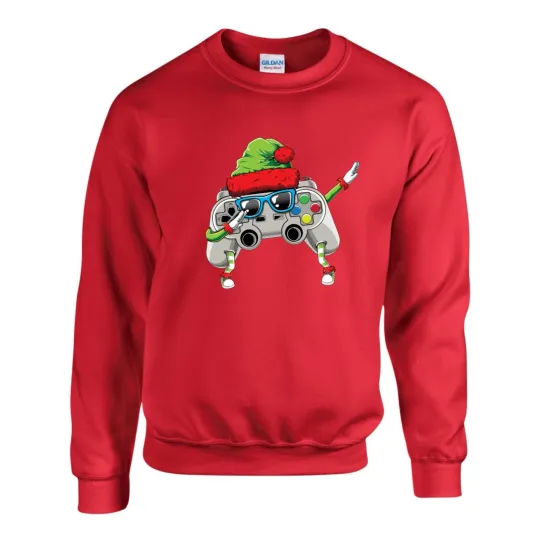 Discover Dabbing Joystick Santa Hat Christmas Sweatshirt Unisex