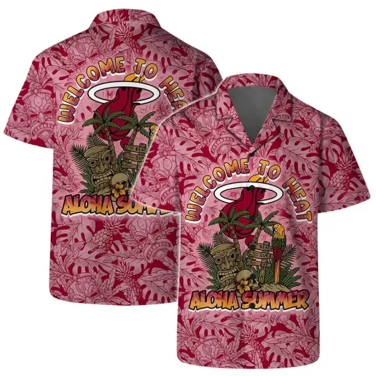 Discover Miami Basketball Team Heatt Hawaiian Shirt Button Down Unisex Adult, Gift for Fan